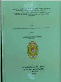 Kepastian Hukum Pengikatan Akta Perjanjian Jual Beli Di Hadapan Notaris Tanpa Dihadiri Para Saksi