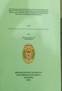 Penerapan Zona Integritas Di Kantor Imigrasi Kelas TPI Tanjung Priuk Melalui Peningkatan Pelayanan Publik Dalam Pembuatan Dokumen Perjalanan Republik Indonesia