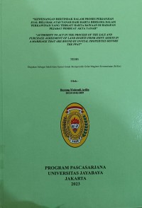 Kewenangan Bertindak Dalam Proses Perjanjian Jual Beli Hak Atas Tanah Dari Harta Bersama Dalam Perkawinan Yang Terkait Harta Bawaan Di Hadapan Pejabat Pembuat Akta Tanah