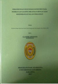 Perlindungan Hukum Konsumen Pada Pembiayaan Leasing Dikaitkan Dengan Asas Keseimbangan Dalam Perjanjian