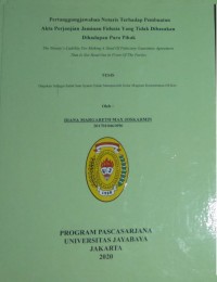 Pertanggungjawaban Notaris Terhadap Pembuatan Akta Perjanjian Jaminan Fidusia Yang Tidak Dibacakan Di Hadapan Para Pihak