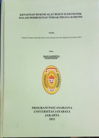 Kepastian Hukum Alat Bukti Elektromik dalam Pembuktian Tindak Pidana Korupsi