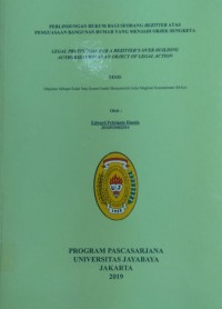 Perlindungan Hukum Bagi Seorang Bezitter Atas Penguasaan Bangunan Rumah Yang Menjadi Objek Sengketa