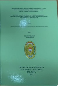 Akibat Hukum Pelaksanaan Perjanjian Sewa Tanah Negara Terkait Perubahan Kebijakan Tarif Oleh Pemerintah Indonesia