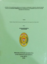 Anomali  Pelaksanaan Kedaulatan Rakyat Menurut Undang-Undang Dasar 1945 Dalam Proses Pemberhentian (Pemakzulan) Presiden Dan/Atau Wakil Presiden Di Indonesia