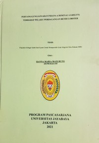 Pertatangungjawaban Pidana (Criminal Liabirity) Terhadap pelaku Perdagangan Benih Lobster