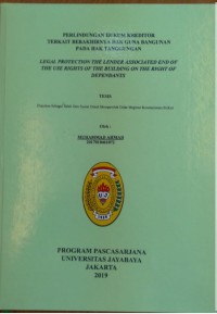 Perlindungan Hukum Kreditor Terkait Berakhirnya Hak Guna Bangunan Pada Hak Tanggungan