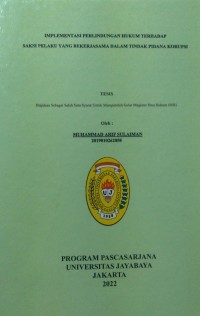 Implementasi Perlindungan Hukum Terhadap Sanksi Pelaku Yang Bekerjasama Dalam Tindak Pidana Korupsi