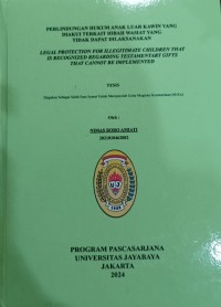 Perlindungan Anak Luar Kawin Yang Diakui Terkait Hibah Wasiat Yang Tidak Dapat Dilaksanakan