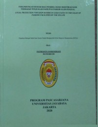 Perlindungan Hukum Bagi Pembeli Ruko Beritikad Baik Terhadap Penjualan Fasilitas Parkir Oleh Penjual