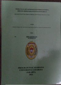 Pembatalan Akta Kesepakatan Pembagian Harta Bersama Berdasarkan Putusan Pengadilan