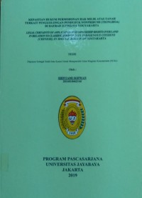 Kepastian Hukum Permohonan Hak Atas Milik Tanah Terkait Penggolongan Penduduk Nonpribumi (Tionghoa) Di Daerah Istimewa Yogyakarta