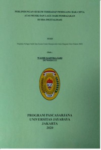 Perlindungan Hukum Terhadap Pemegang Hak Cipta Atas Musik Dan Lagu Dari Pembajakan Di Era Digitalisasi