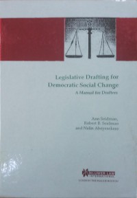 Legislative Drafting For Democratic Social Change, A Manual For Drafter