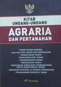 Kitab Undang-Undang Agraria Dan Pertahanan