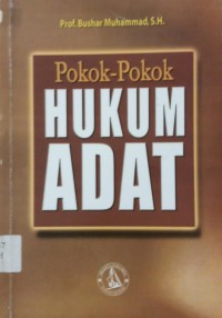 Pokok-pokok Hukum Adat