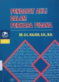 Pendapat Ahli Dalam Perkara Pidana