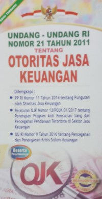 Undang-Undang Nomor 21 Tahun 2011 Tentang Otoritas Jasa Keuangan