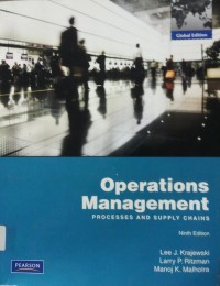 Operations management: processe and supply Chains