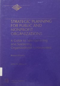 Strategic Planning for Publican nonpropit Organizations