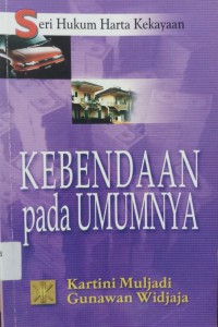 Seri Hukum Harta kekayaan Kebendaan pada umumnya