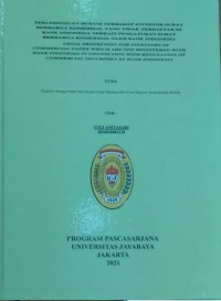 Perlindungan Hukum Terhadap Investor Surat Berharga Komersial Yang Tidak Terdaftar Di bank Indonesia Terkait Pengaturan Surat Berharga Komersial Oleh Bank Indonesia