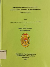 Rekonstruksi Pembuktian Tindak Pidana Perjudian Media Online Dalam Sistim Peradilan Pidana