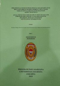 Dr. Felicitas Sri Marniati, SH., SpN., M.Kn dan Dr. Iran Sahril, SH., MH., M.Ikom
 Pihak Penjual Dalam Akta Jual Beli Yang Dibuat Pejabat Pembuat Akta Tanah Terkait Penyalahgunaan Keadaan Dan Akibat Hukumnya