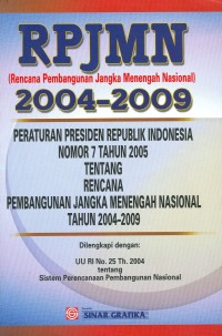 RPJMN (Rencana Pembangunan Jangka Menengah Nasional) 2004-2009